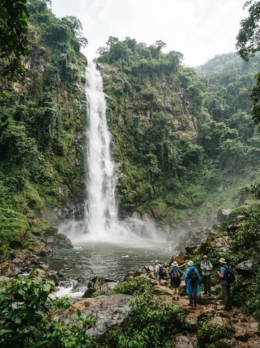 Wli Waterfalls, the highest in West Africa, sits on the Togo border