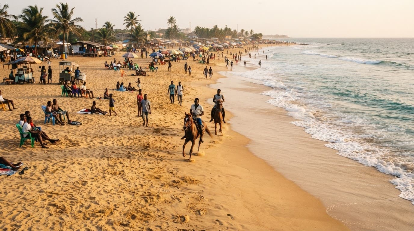 Labadi Beach on a Sunday: horses, highlife and grilled tilapia