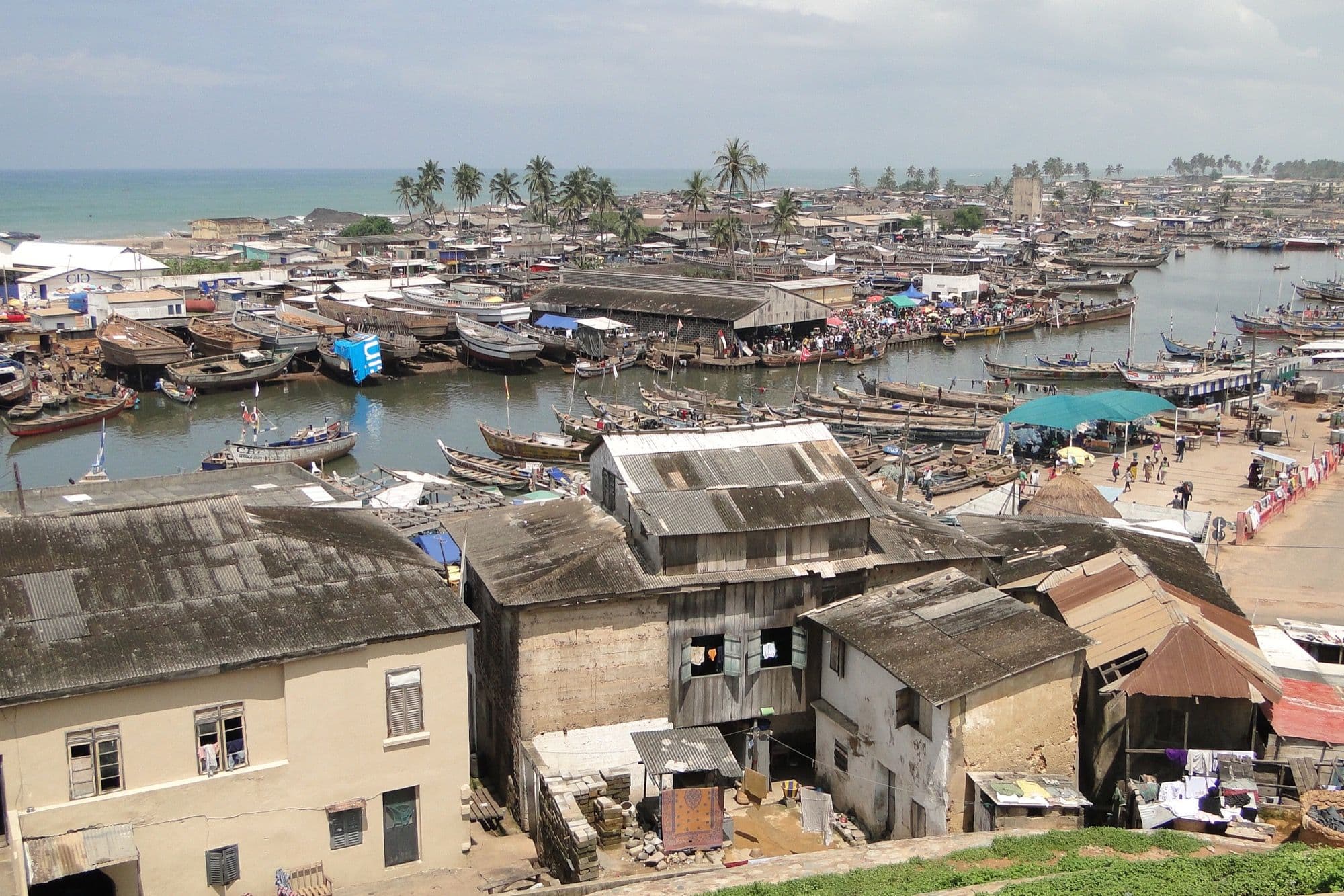 Elmina’s fishing harbour is the loudest, brightest morning in Ghana